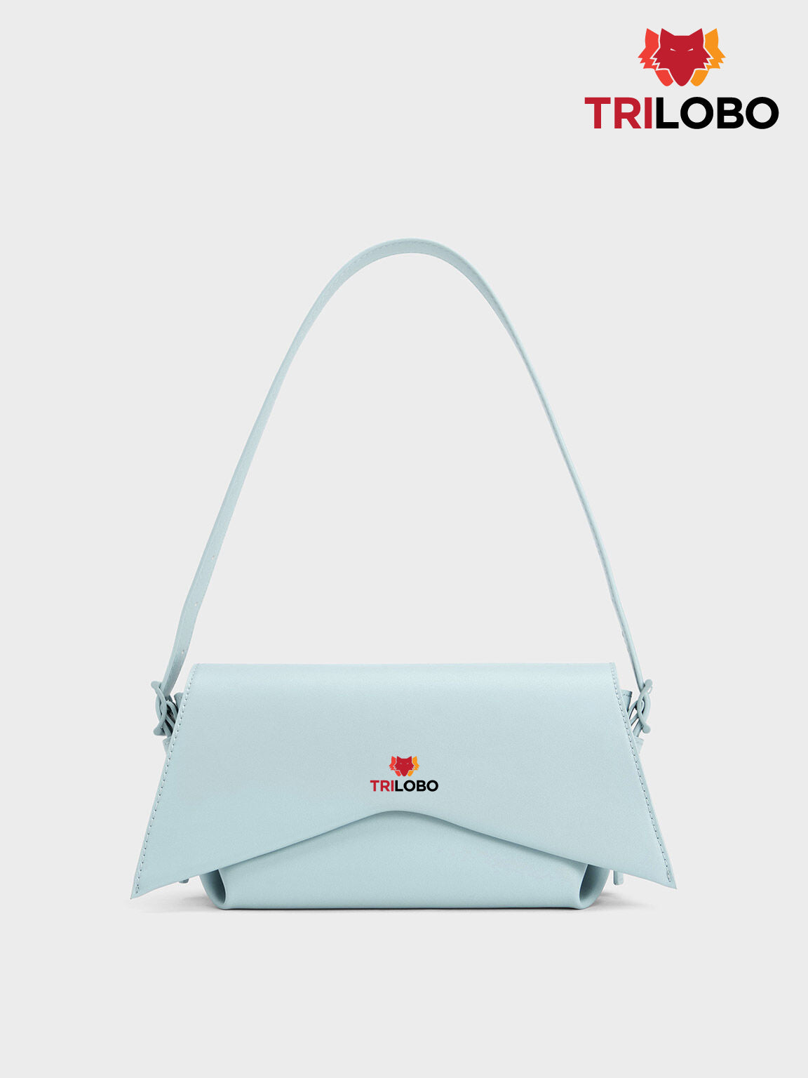 TRILOBO™- Boaz Geometric Front Flap Bag - Blue